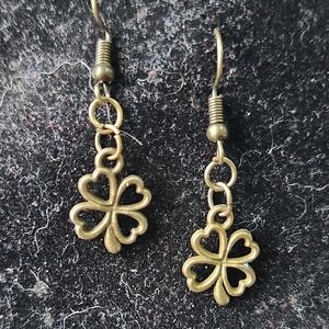 Handcrafted Lucky Path Brass Earrings